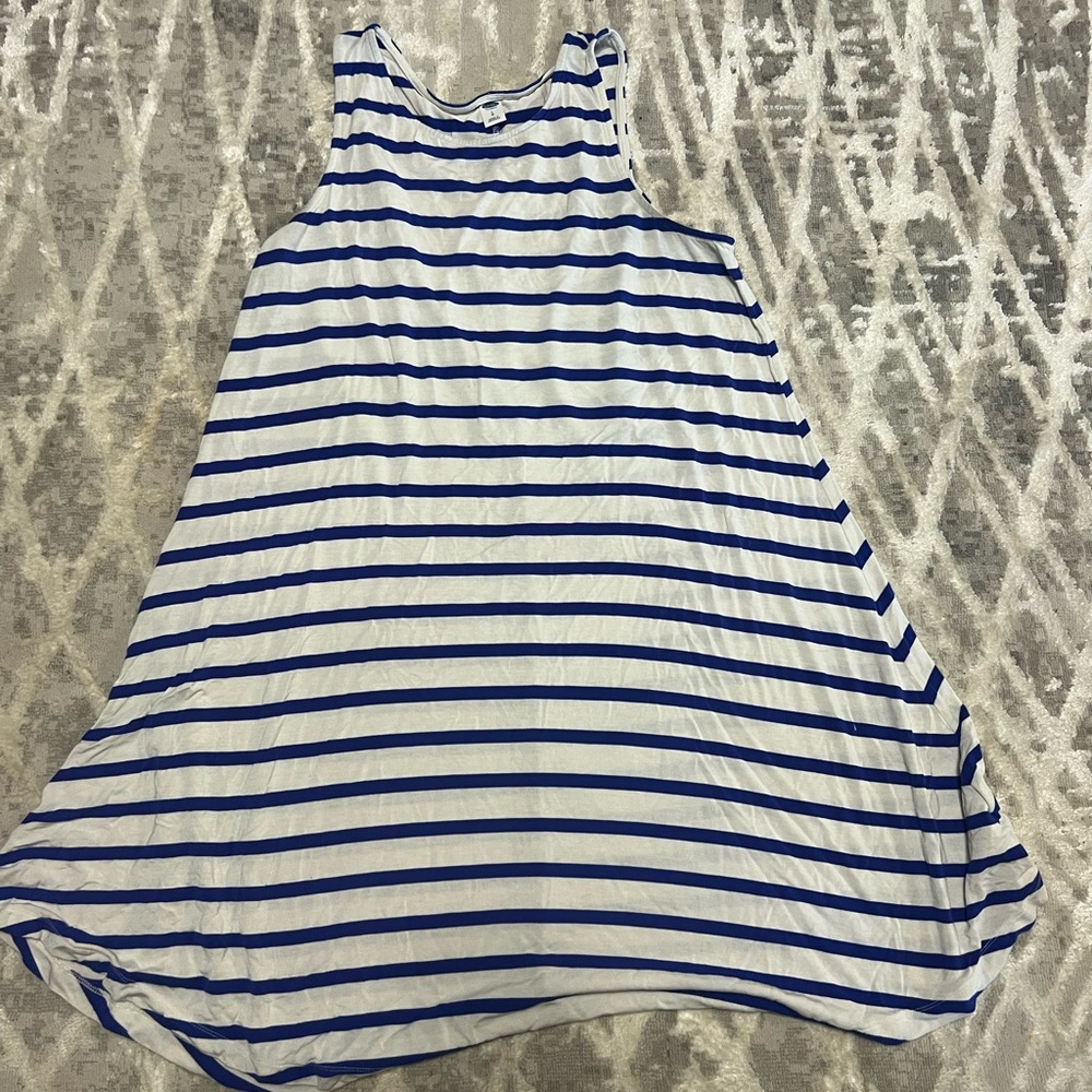 Old Navy Blue and White Striped Dress